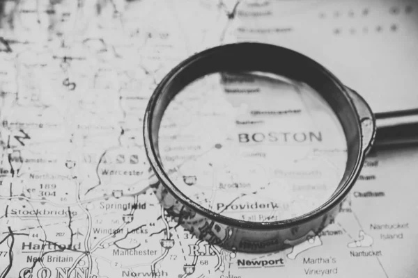 Boston Eua Mapa Fundo — Fotografia de Stock