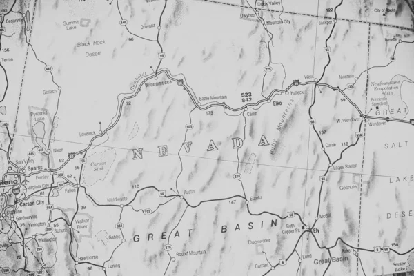 Nevada Mapa —  Fotos de Stock