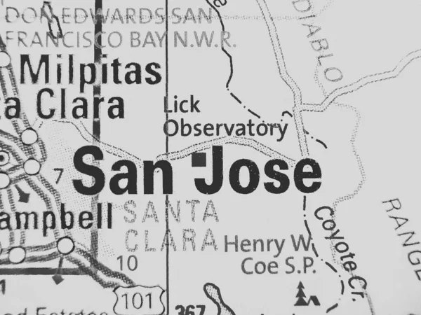 San Jose Usa Map — Stock Photo, Image