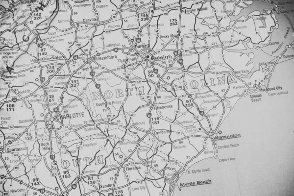 North Carolina Map Travel Background — Stock Photo, Image