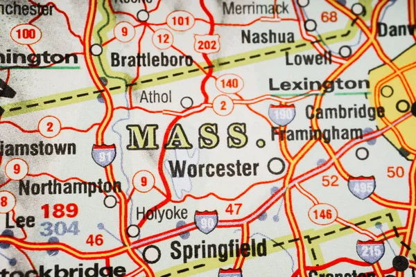 Βοστώνη Ηπα Χάρτη Φόντο — Φωτογραφία Αρχείου