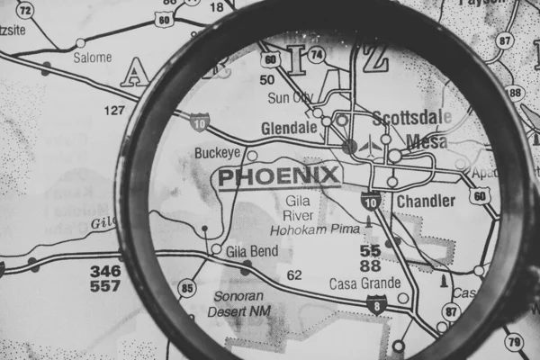 Phoenix Pozadí Mapy Usa — Stock fotografie