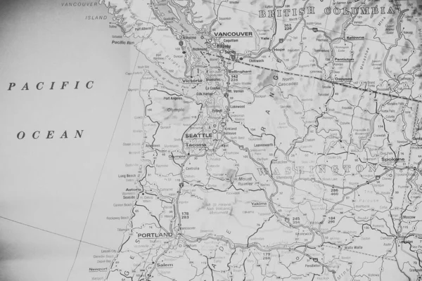Seatle Washington Mapa — Foto de Stock