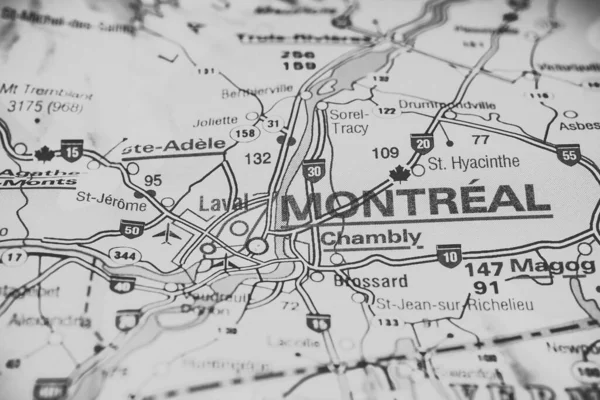 Montreal Mapa — Fotografia de Stock