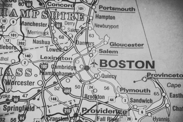 Boston Stati Uniti America Mappa Background — Foto Stock