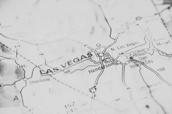 Лас Вегас Фоне Карты Сша — стоковое фото