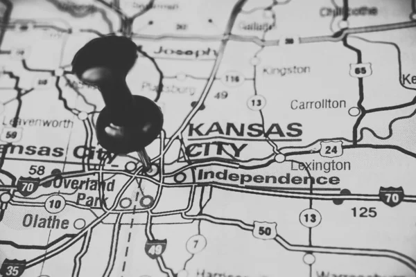 Kansas Usa Karta Bakgrund — Stockfoto
