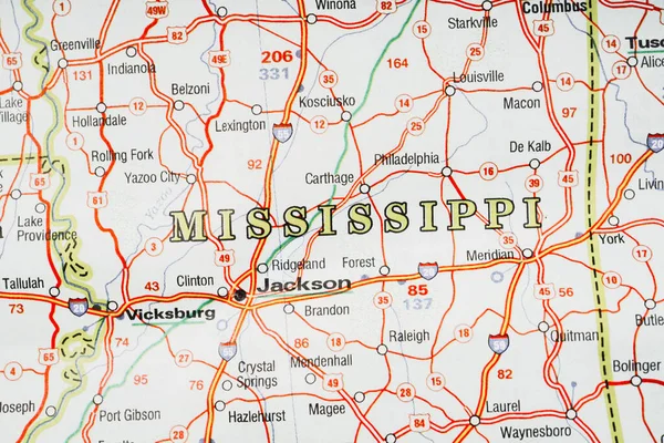 Mississippi Amerikai Egyesült Államok Térkép Háttér — Stock Fotó