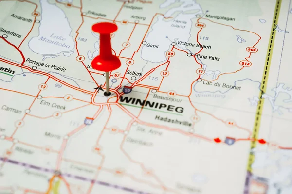 Winnipeg Map — Stock Photo, Image
