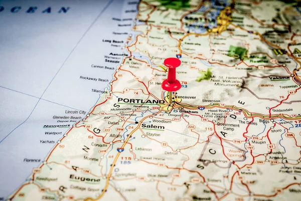 Portland Mapa — Foto de Stock