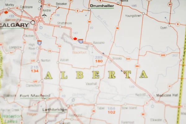 Alberta Estado Mapa —  Fotos de Stock