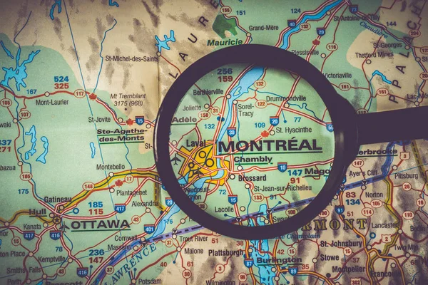 Montreal Mapa Canadá — Fotografia de Stock