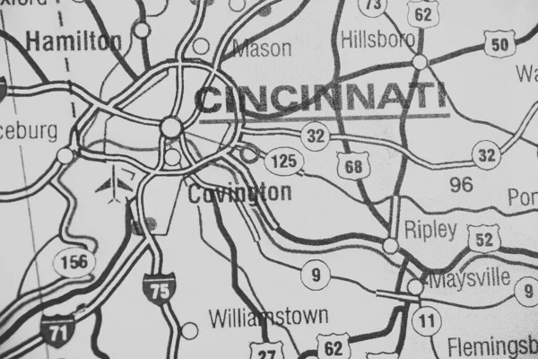 Cincinati Usa Map Background — стокове фото