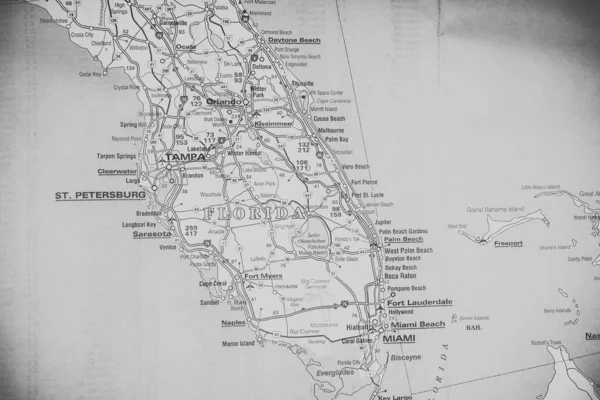 Estado Flórida Fundo Mapa Dos Eua — Fotografia de Stock
