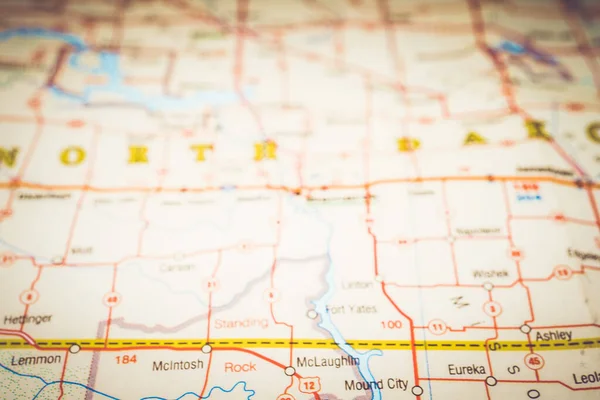 Norte Dacota Mapa — Foto de Stock