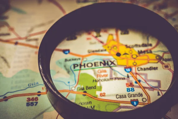 Phoenix Usa Kaart Achtergrond — Stockfoto