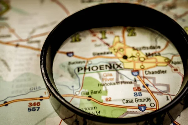 Phoenix Usa Kaart Achtergrond — Stockfoto