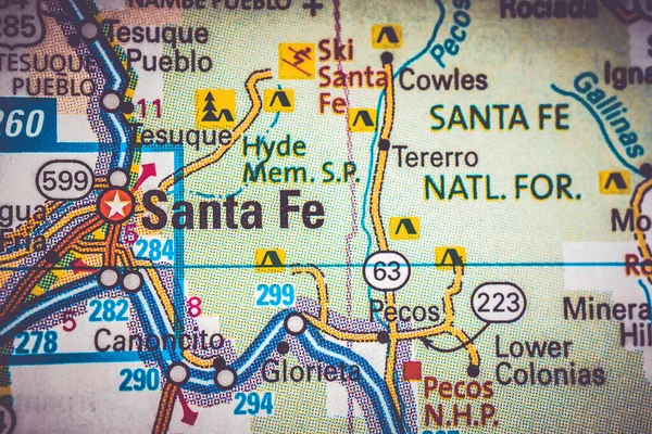 Santa Mappa Usa Sfondo Viaggio — Foto Stock