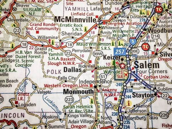 Salem Usa Map — Stock Photo, Image