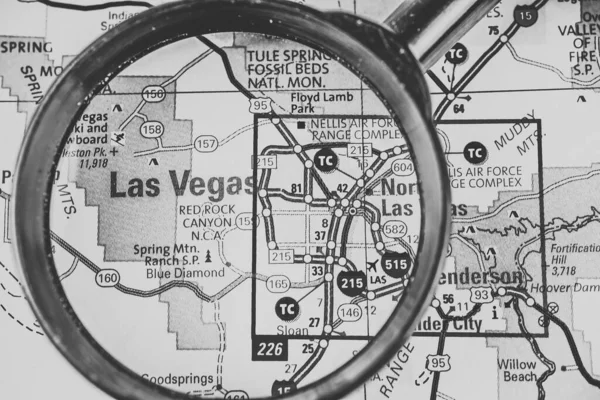 Las Vegas Mapa Pozadí Usa Cestování — Stock fotografie