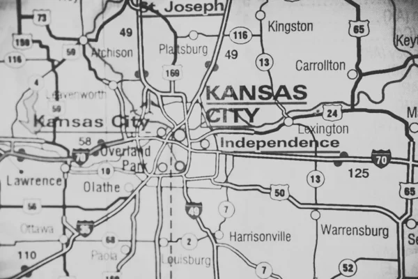 Kansas Usa Carte Arrière Plan — Photo