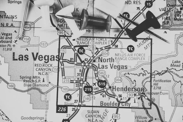 Las Vegas Mappa Usa Sfondo Viaggio — Foto Stock