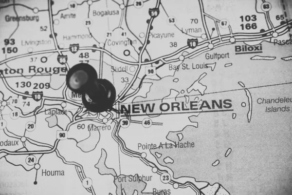 New Orleans Usa Map Background — Stock Photo, Image