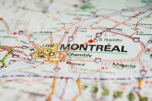 Montreal Mapa — Fotografia de Stock