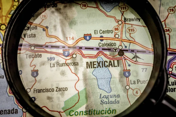 Mexicali Mapa Fondo — Foto de Stock