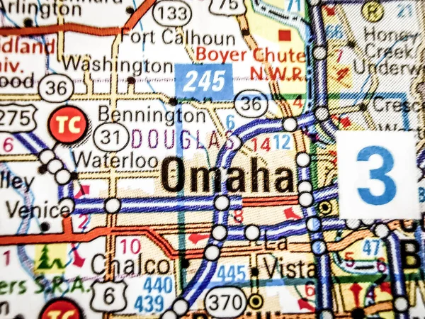 Omaha Usa Map — Stock Photo, Image