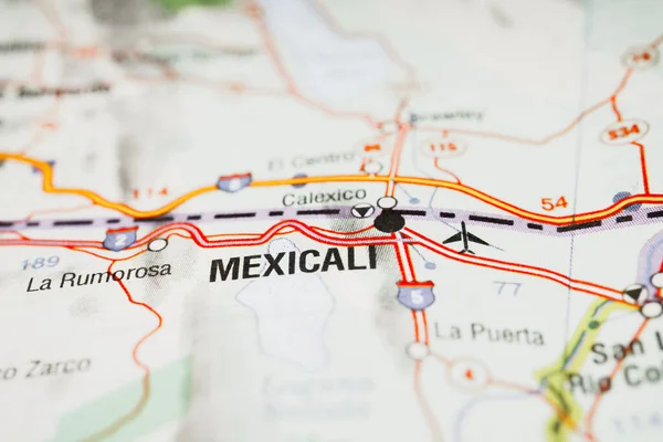 Mexicali Mapa Fondo — Foto de Stock