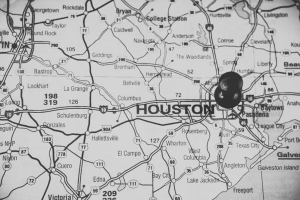 Houston Usa Map Travel Background — Stock Photo, Image