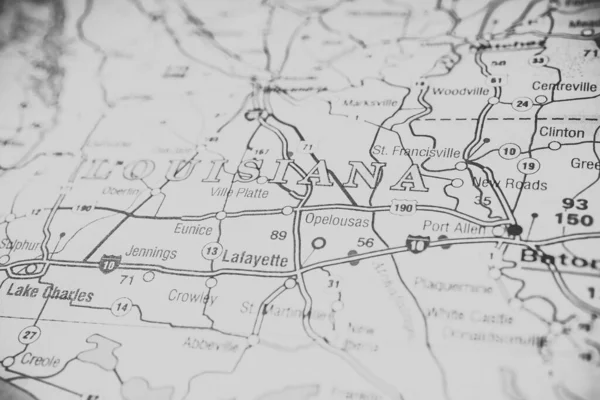 Louisiana Usa Mapa Antecedentes —  Fotos de Stock