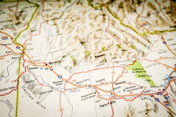 Idaho Estado Mapa — Foto de Stock