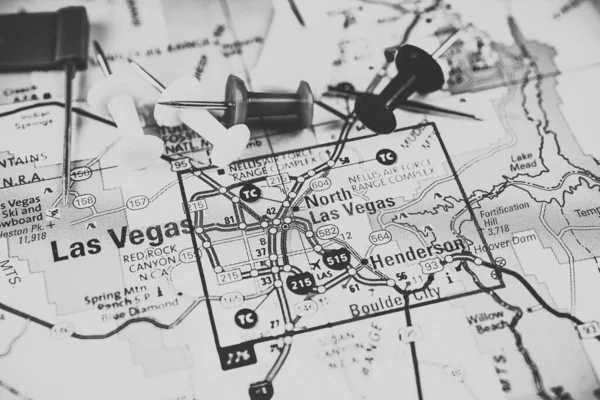 Las Vegas Mapa Usa Fundo Viagens — Fotografia de Stock