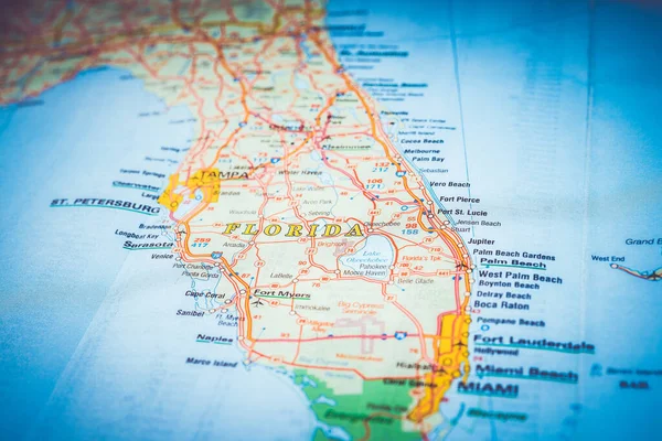 Florida Estado Mapa Fondo —  Fotos de Stock