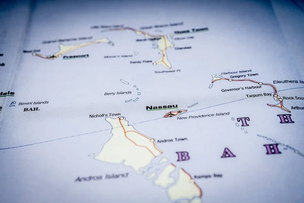 Багамские Острова Карте — стоковое фото