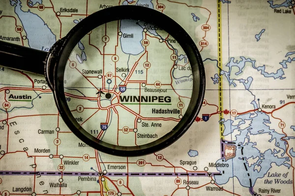 Winnipeg Sur Carte — Photo
