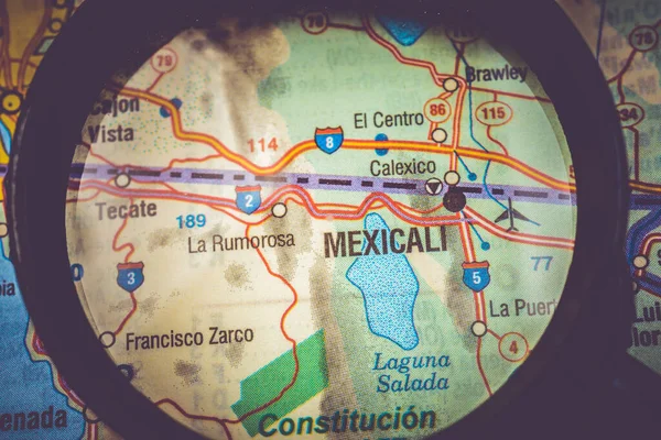 Mexicali Mapa Fondo — Foto de Stock