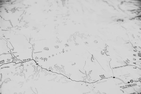 Qebec Sulla Mappa Canada — Foto Stock