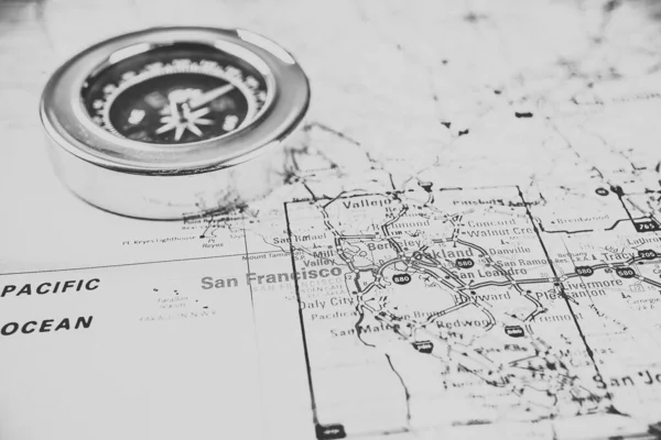 San Francisco Usa Map Atlas Cestovní Pozadí — Stock fotografie