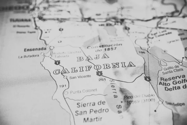 Baja California Mexico Map Background — Stock Photo, Image