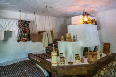 Karpatlar 'ın evlerinin iç kısımları.