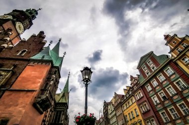 Antik Avrupa şehrinin sokakları ve meydanları