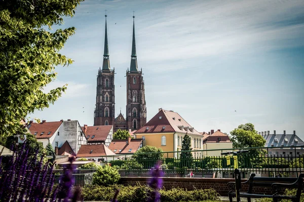 Piękne Kościoły Wrocławia Atrakcje Turystyczne Podróże Europie — Zdjęcie stockowe