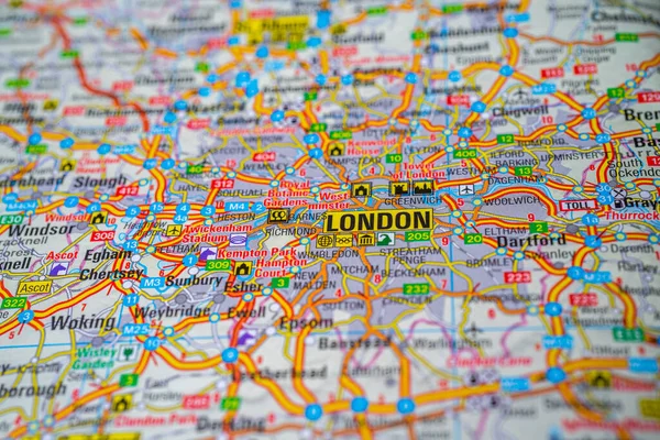 London Európai Háttér Térképen — Stock Fotó