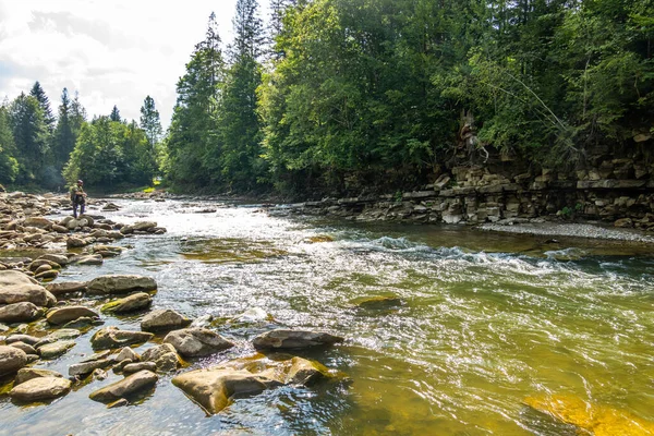 Nádherná Horská Řeka Ohromující Povaha — Stock fotografie