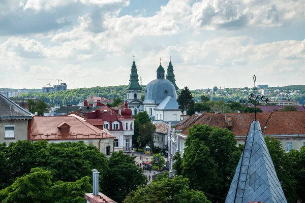Gyönyörű Ukrán Város Ternopil Ternopil Utcák — Stock Fotó