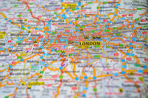 London Európai Háttér Térképen — Stock Fotó