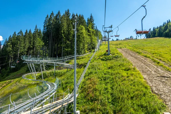 Skidort Sommar Natur Bakgrund — Stockfoto